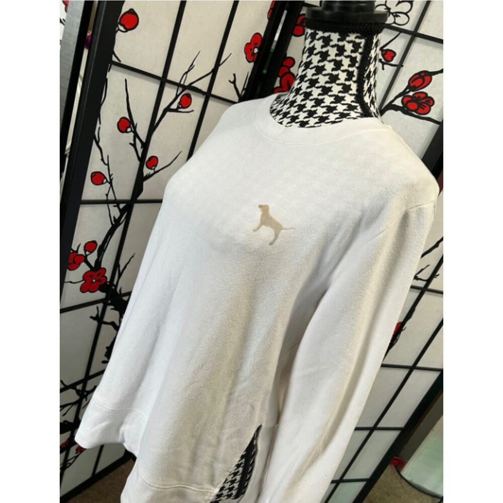 Victoria's Secret White Yoga Crew neck Womens Pullover Long Sleeve Size Medium